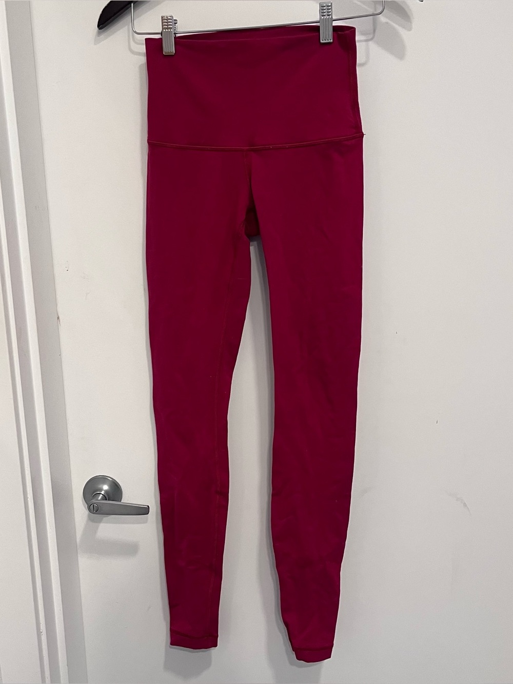 Lululemon Legging Women 4 Berry Red Wunder Under Hi-Rise Tight Brushed Gym